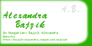 alexandra bajzik business card